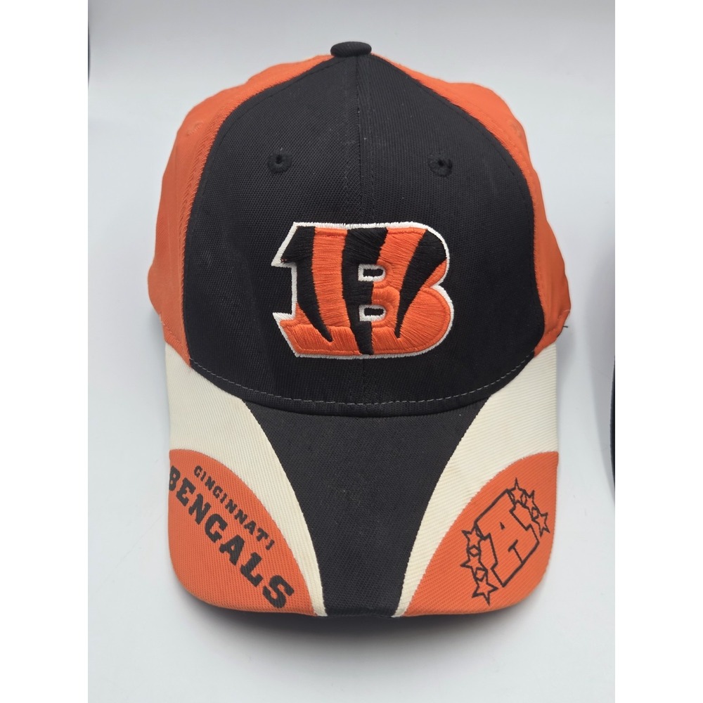 Vintage Cincinnati Bengals Hat‎ Black Orange Bill Logo Team NFL